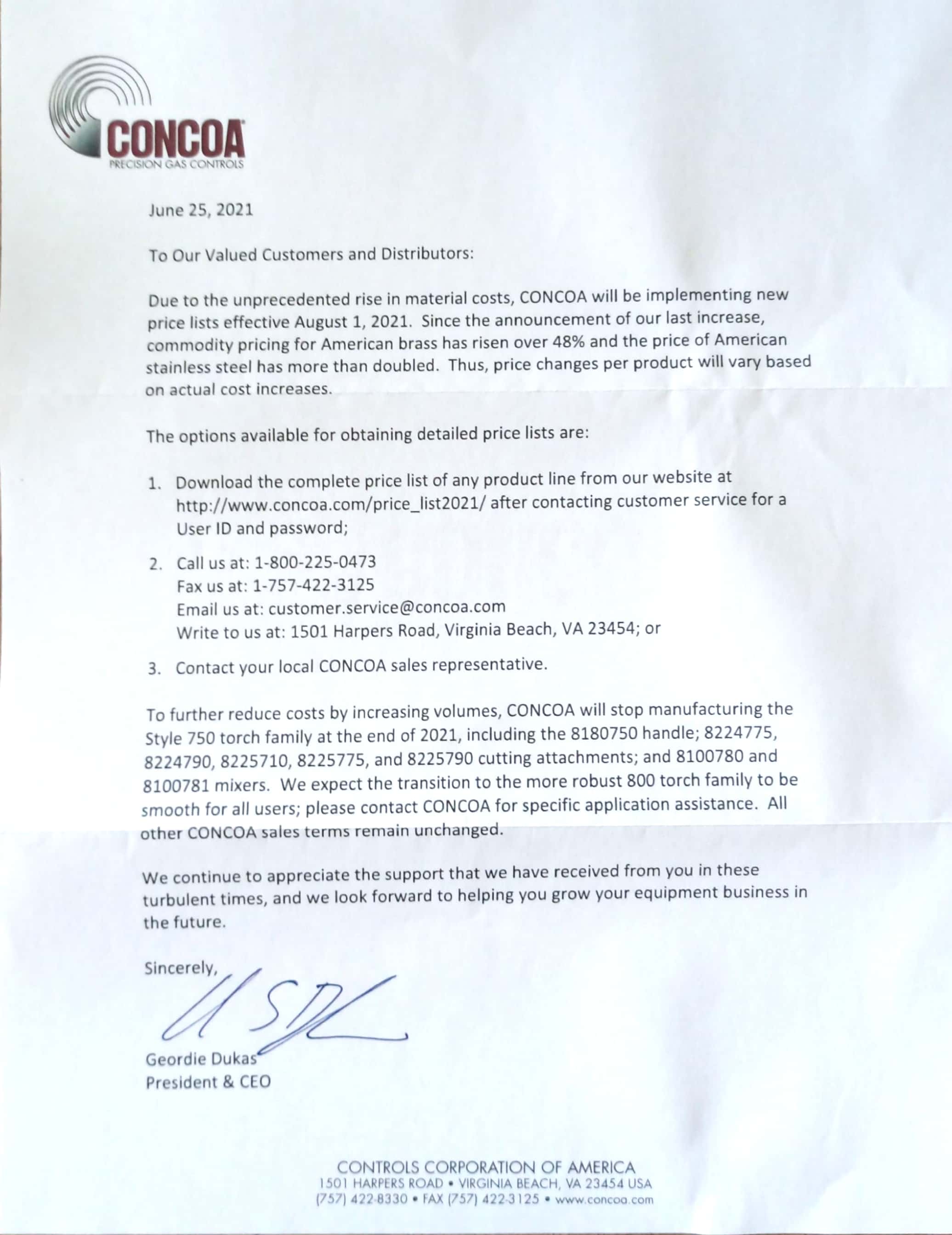 202181CONCOAؚOͮa(chn)Ʒr{(dio)֪ͨ